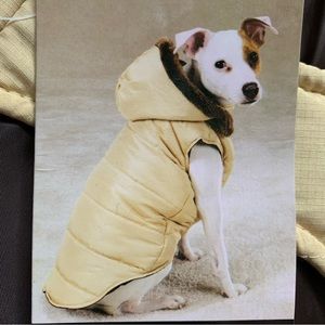 Zack & Zoey Beige Fuzzy Coat With Hood For Dogs or Cats